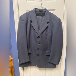 Gino Cappeli Blazer Pants amen Suit Gray Blue Size R44 P38
